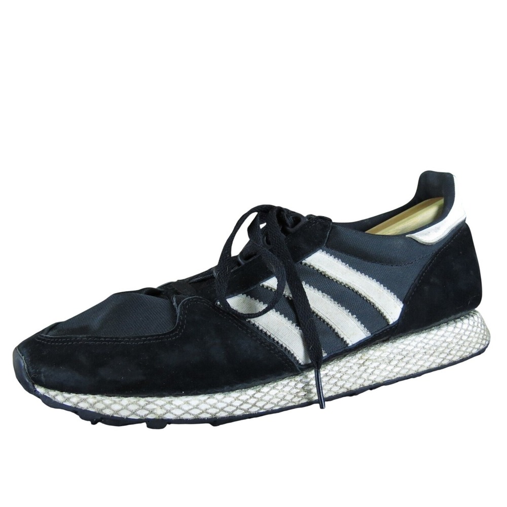 adidas Men's Forest Grove Sneaker Black Leather Size 11 Medium Used 2025